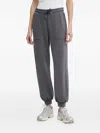 Ea7 Drawstring Logo Trousers In Gray