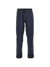 Ea7 Drawstring Logo-plaque Track Pants In Blue