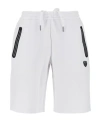 Ea7 Logo-patch Drawstring Shorts In White