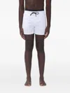 Ea7 Drawstring Swim Shorts In White