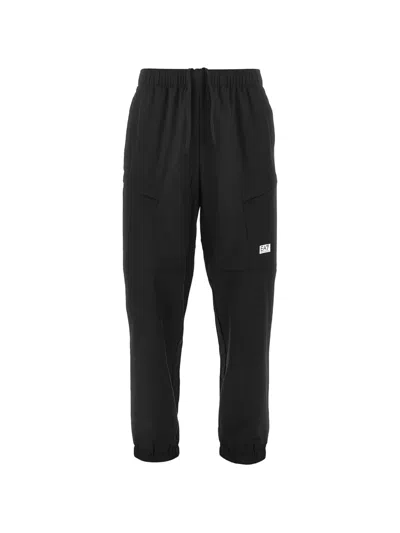 Ea7 Drawstring Track Pants In Black