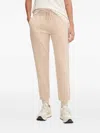 Ea7 Pocket Drawstring Track Pants In Neutral