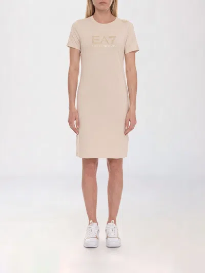 Ea7 Dress Woman In Neutral