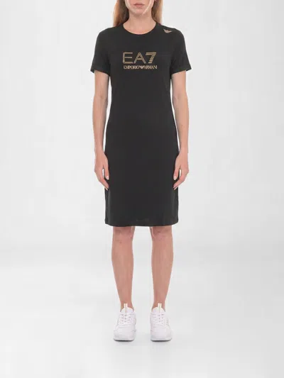 Ea7 Dress Woman In Black