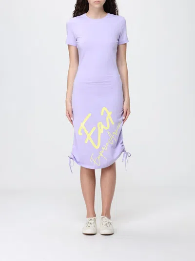 Ea7 Dress Woman In Purple