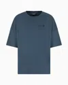 Ea7 Dynamic Athlete Cotton Jersey T-shirt With Print In Grey
