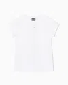 Ea7 Dynamic Athlete Crew-neck T-shirt In Natural Ventus7 Technical Fabric In White