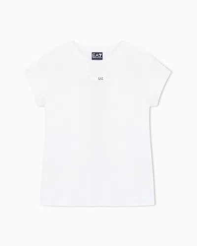 Ea7 Dynamic Athlete Crew-neck T-shirt In Natural Ventus7 Technical Fabric