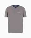 Ea7 Dynamic Athlete Crew-neck T-shirt In Natural Ventus7 Technical Fabric In Gray