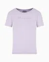 Ea7 Dynamic Athlete Crew-neck T-shirt In Natural Ventus7 Technical Fabric In Purple