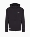 Ea7 Dynamic Athlete Hooded Jacket In Ventus7 Technical Fabric In Black