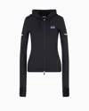 Ea7 Dynamic Athlete Hooded Sweatshirt In Furor7 Technical Fabric In Black
