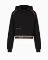 EA7 DYNAMIC ATHLETE HOODED SWEATSHIRT IN NATURAL VENTUS7 TECHNICAL FABRIC
