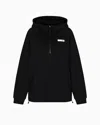 Ea7 Dynamic Athlete Hooded Sweatshirt In Natural Ventus7 Technical Fabric In Black