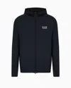 Ea7 Dynamic Athlete Hooded Sweatshirt In Vigor7 Technical Fabric In Black