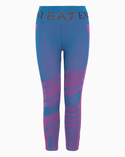 Ea7 Official Store Dynamic Athlete Leggings In Vigor7 Technical Fabric In Azure