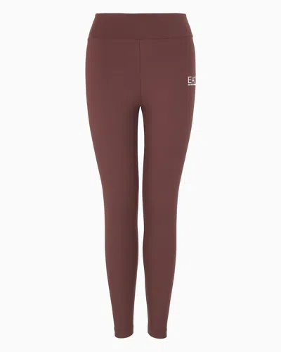 Ea7 Official Store Dynamic Athlete Leggings In Vigor7 Technical Fabric In Brown