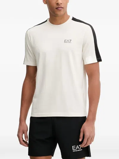 Ea7 Dynamic Athlete Logo-print T-shirt In White