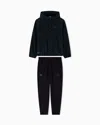 Ea7 Dynamic Athlete Printed Tracksuit In Ventus7 Technical Fabric In Black