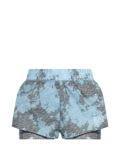 Ea7 Kids' Dynamic Athlete Shorts In Blue