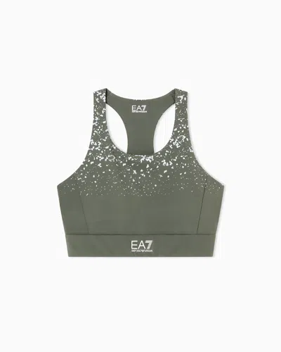 Ea7 Dynamic Athlete Sports Bra In Ventus7 Technical Fabric In Green