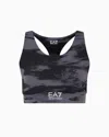Ea7 Dynamic Athlete Sports Bra In Vigor7 Technical Fabric In Black