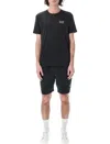 Ea7 Official Store Dynamic Athlete Crew-neck T-shirt In Natural Ventus7 Technical Fabric In Black
