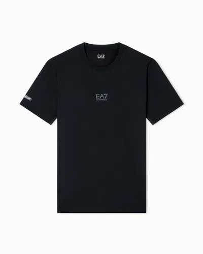 Ea7 Dynamic Athlete T-shirt In Ventus7 Technical Fabric In Black