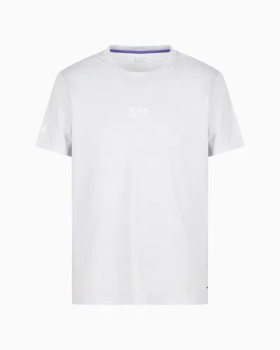 Ea7 Dynamic Athlete T-shirt In Ventus7 Technical Fabric In White