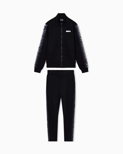 Ea7 Dynamic Athlete Tracksuit In Natural Ventus7 Technical Fabric In Black