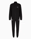 Ea7 Hooded Casual Sports Suit In Black
