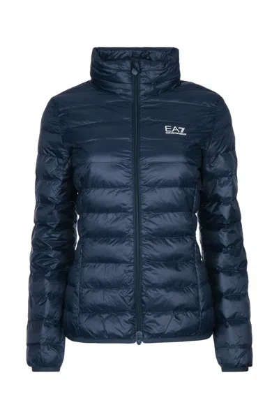 Ea7 E. A.7 Women's Quilted Bomber Jacket With Polyamide Shell In Mb149