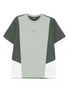 Ea7 Colourblock Jersey T-shirt In Green