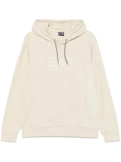 Ea7 Emporio Armani Visibility Hoodie In Neutrals