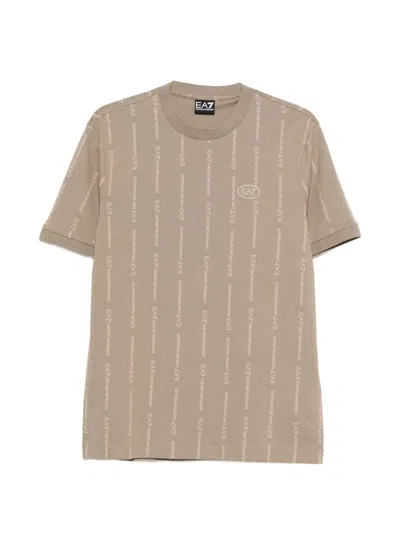 EA7 EA7 EA7 LOGO-STRIPED T-SHIRT