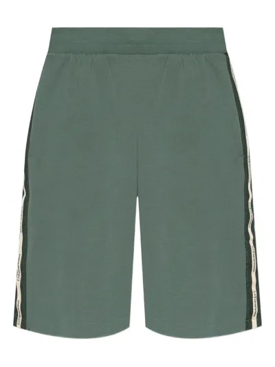 Ea7 Emporio Armani Logo Detailed Track Shorts In Green