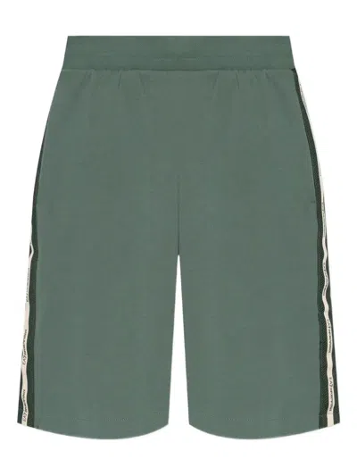 Ea7 Emporio Armani Logo Detailed Track Shorts In Green