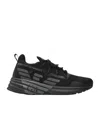 Ea7 Eagle Logo Low-top Sneakers In Black