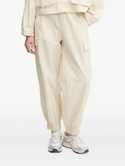 Ea7 Elastic-cuffs Cargo Tapered Trousers In Neutral