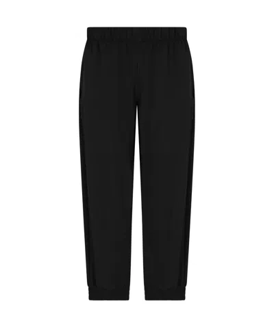 Ea7 Elastic Loose Long Cuff Fitness Training Sweatpants In Black