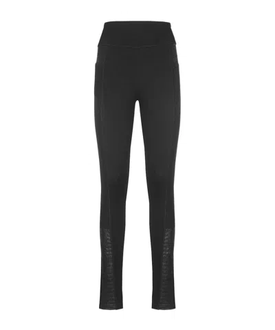 Ea7 Elastic Waist Casual Pants In Black
