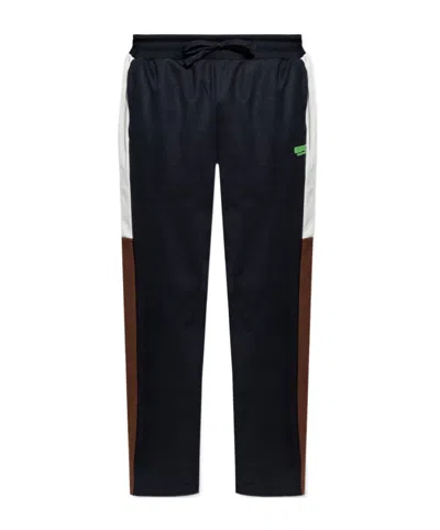 Ea7 Elastic Waist Casual Pants In Black