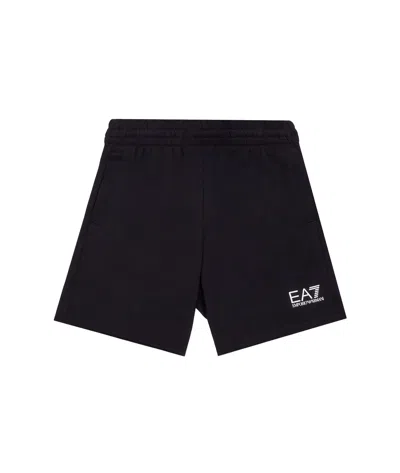 Ea7 Elastic Waist Shorts In Black