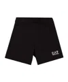 Ea7 Elastic Waist Shorts In Black