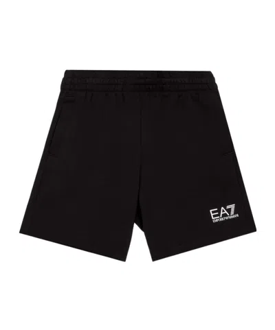 Ea7 Elastic Waist Shorts In Black