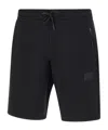 Ea7 Elastic Waist Shorts In Black