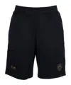 Ea7 Logo-patch Track Shorts In Black