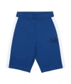 Ea7 Elastic Waist Shorts In Blue