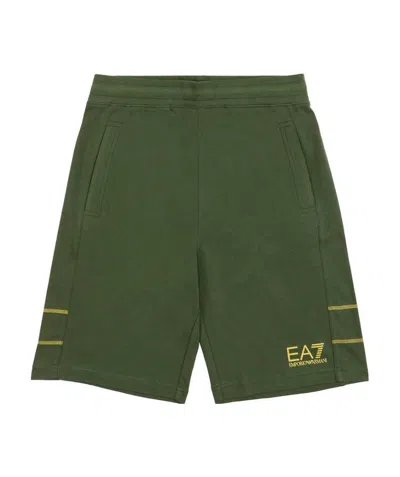 Ea7 Elastic Waist Shorts In Green