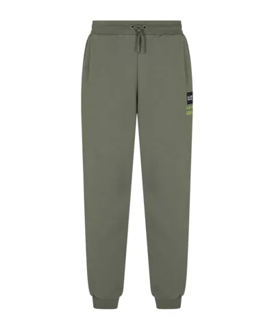 Ea7 Elastic Waist Sweatpants In Green